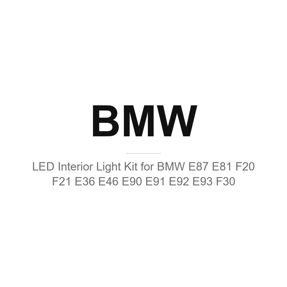 BMW LED interior light kits