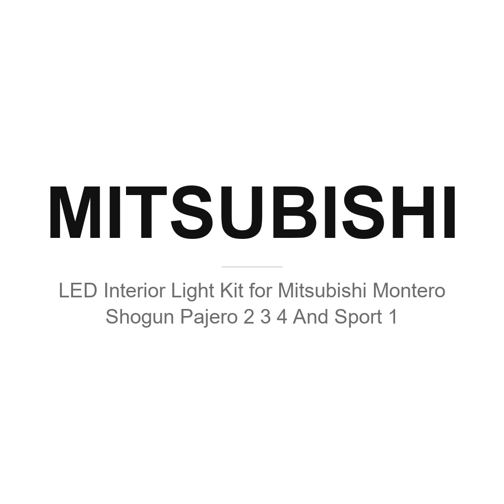 Mitsubishi LED interior light kits