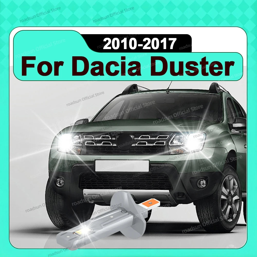 2/4Pcs 30000LM H7 LED Bulb Headlight CSP Car Lamp H1 Turbo 6000K 12V For Dacia Duster 2010
