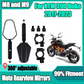 1 Pair Motorcycle Rearview Mirrors Off Road Wide Side Mirror With Screw For KTM 390 Duke 2