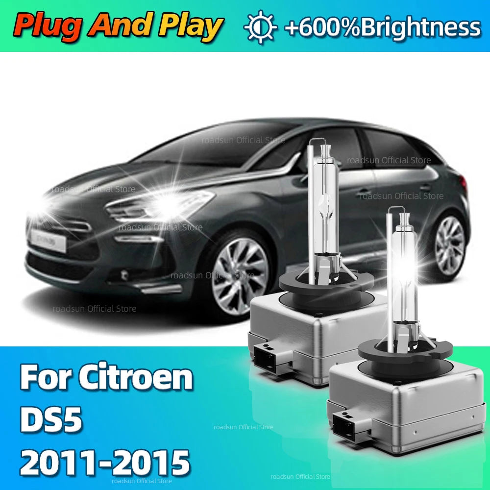 High Quality Car Headlight 35W Xenon D1S HID Bulb 6000K Auto Light For Citroen DS5 2011 20