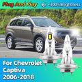 LED Headlight 180W Canbus Car Lamp 6000K CSP For Chevrolet Captiva 2006 2007 2008 2009 201