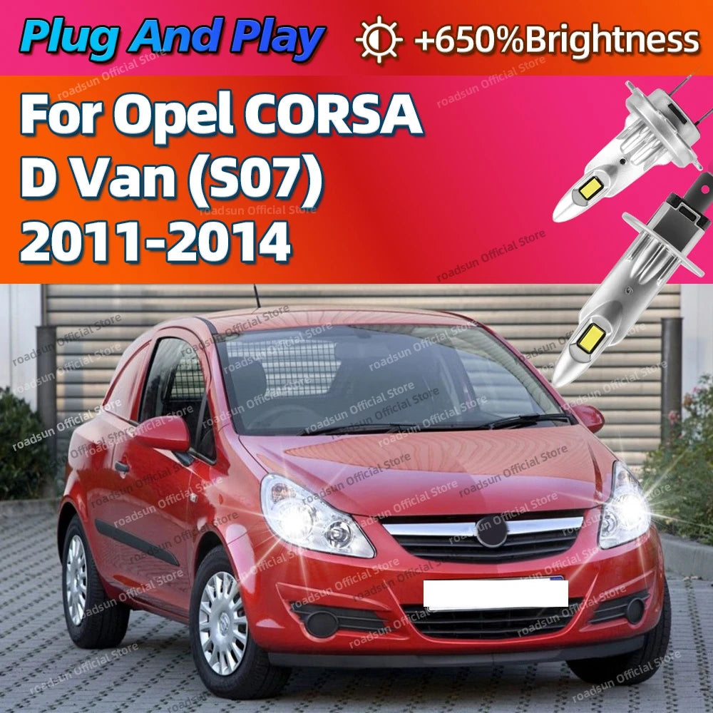 2/4Pcs LED Bulb High Power 180W Headlight CSP Chips 6000K Car Lamp Plug and Play For Opel