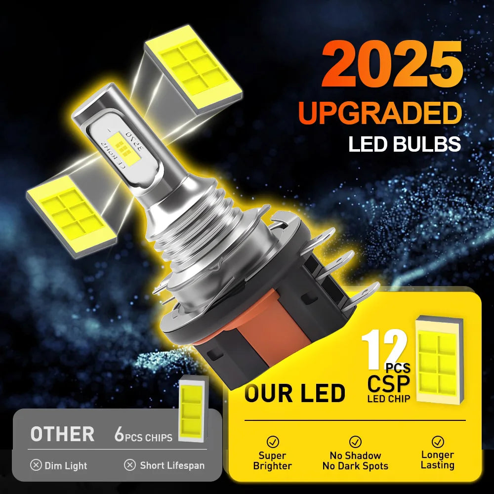 H15 LED Headlight Bulbs 20000LM Turbo Daytime Running Lights 80W Car Lamp For Benz BMW Vol