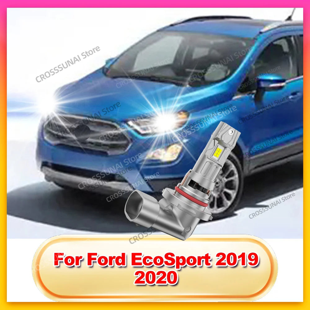 2/4Pcs LED High Low Beam Bulbs For Ford EcoSport 2019 2020