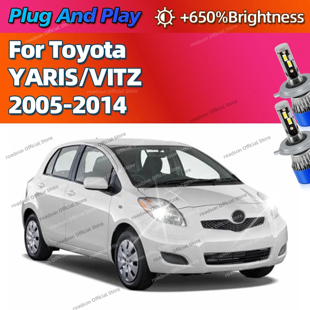 H4 LED Bulb Turbo Headlight 30000LM Powerful Best Car Lamp For Toyota YARIS/VITZ 2005-2014