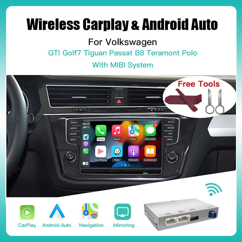 Wireless Carplay Android Auto for Volkswagen GTI Golf7 Tiguan Passat B8 Teramont Polo MIBI | AUTOKITSHOP