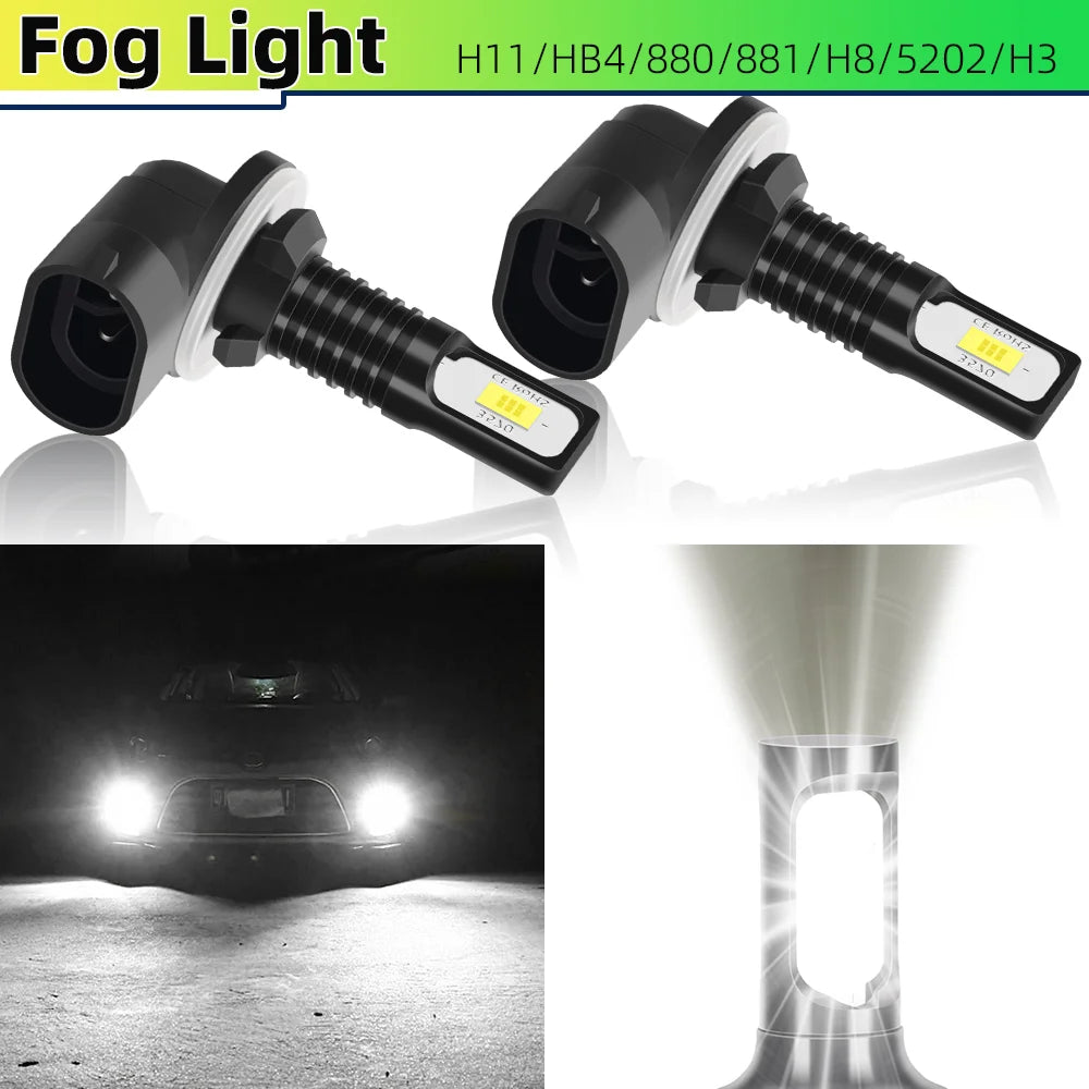 H27W/2 LED Lights 880 H27W/1 H27 881 Led Fog Lights Bulb H7 H11 H8 9006 HB4 5202 H3 PSX26W