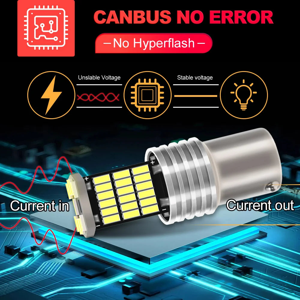 2-Piece LED Interior Light Kit for Nissan P21W J10 - Canbus Error-Free Interior Bulbs