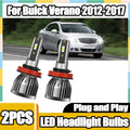 2X Plug and Play H11 H8 H9 Car LED Headlight Bulbs 6000K White Front Headlight For Buick V