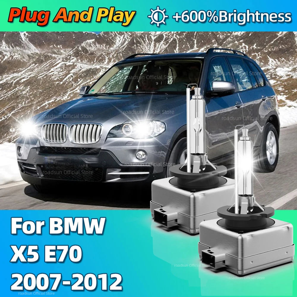 35W D1S HID Xenon Headlight Bulb 6000K 10000LM Bright Car Light For BMW X5 E70 2007 2008 2