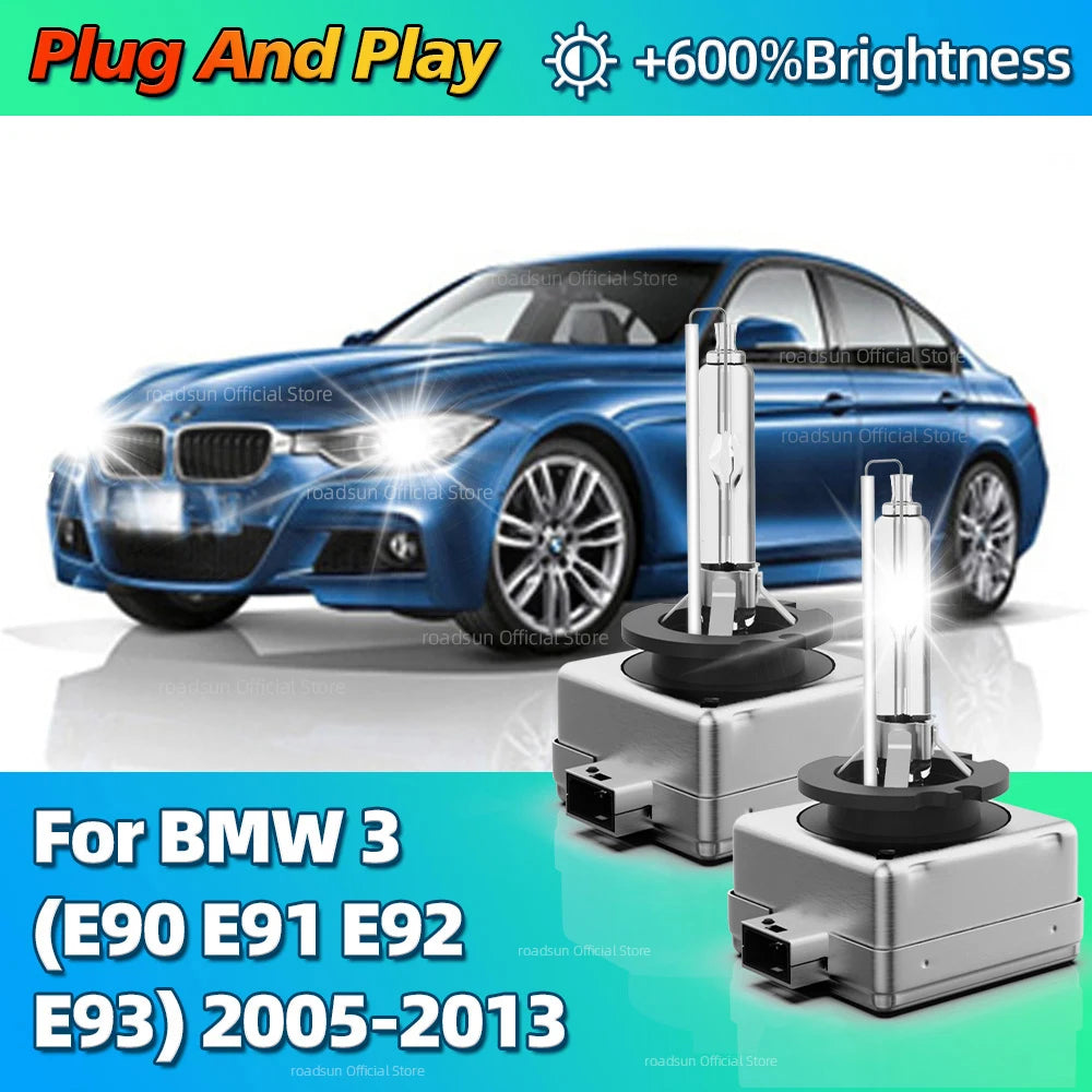 HID Xenon Bulbs 35W Car Headlight 6000K Lamp For BMW 3 E90 E91 E92 E93 2005 2006 2007 2008
