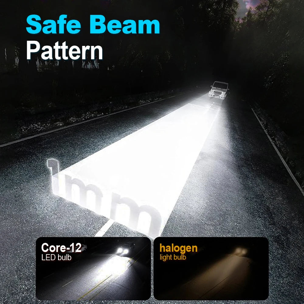 2/6Pcs 180W LED Bulb High Power Headlight Turbo CSP Chip Car Fog Lamp For Toyota 4Runner 2