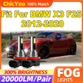 60W CSP Chips H8 H9 H11 LED Fog Lamps 20000LM Fog Lights 6000K White 12V Fit For BMW X3 F2