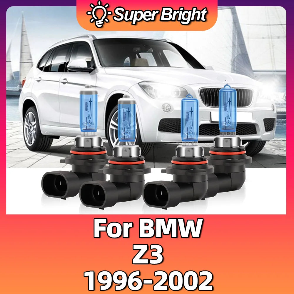 2/4pcs For BMW Z3 1996 1997 1998 1999 2000 2001 2002 100W 6000K Super White Car Halogen Bu