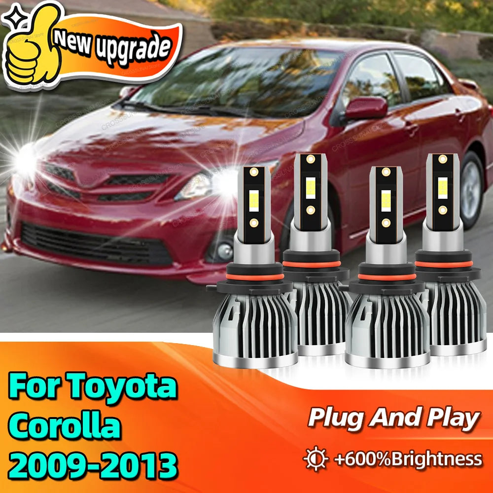 2/4Pcs LED 30000LM Car Headlight Bulb Brighter HB3 HB4 High Low Beam For Toyota Corolla 20