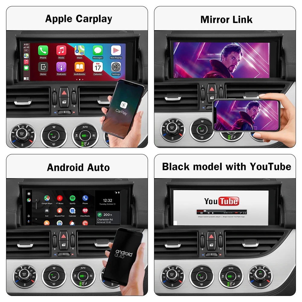 Road Top Wireless CarPlay for BMW Z4 E89 2009-2018,Android Auto Mirror Link AirPlay Camera | AUTOKITSHOP