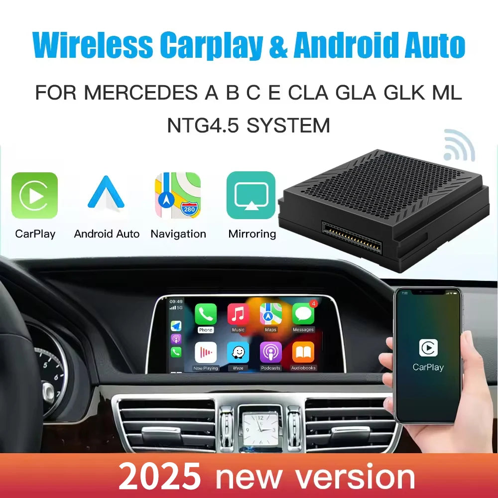 Wireless Carplay Suitable For Mercedes Benz A B C E CLA GLA GLK ML Sprinter NTG4.5 Becker  | AUTOKITSHOP