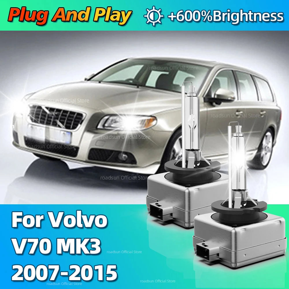 HID Replacement Bulb Xenon Headlight D1S Car Light 6000K For Volvo V70 MK3 2007 2008 2009