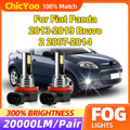20000LM Fog Lights 60W Fog Lamps 12V 6000K White For Fiat Panda 2013 2014 2015 2016 2017 2