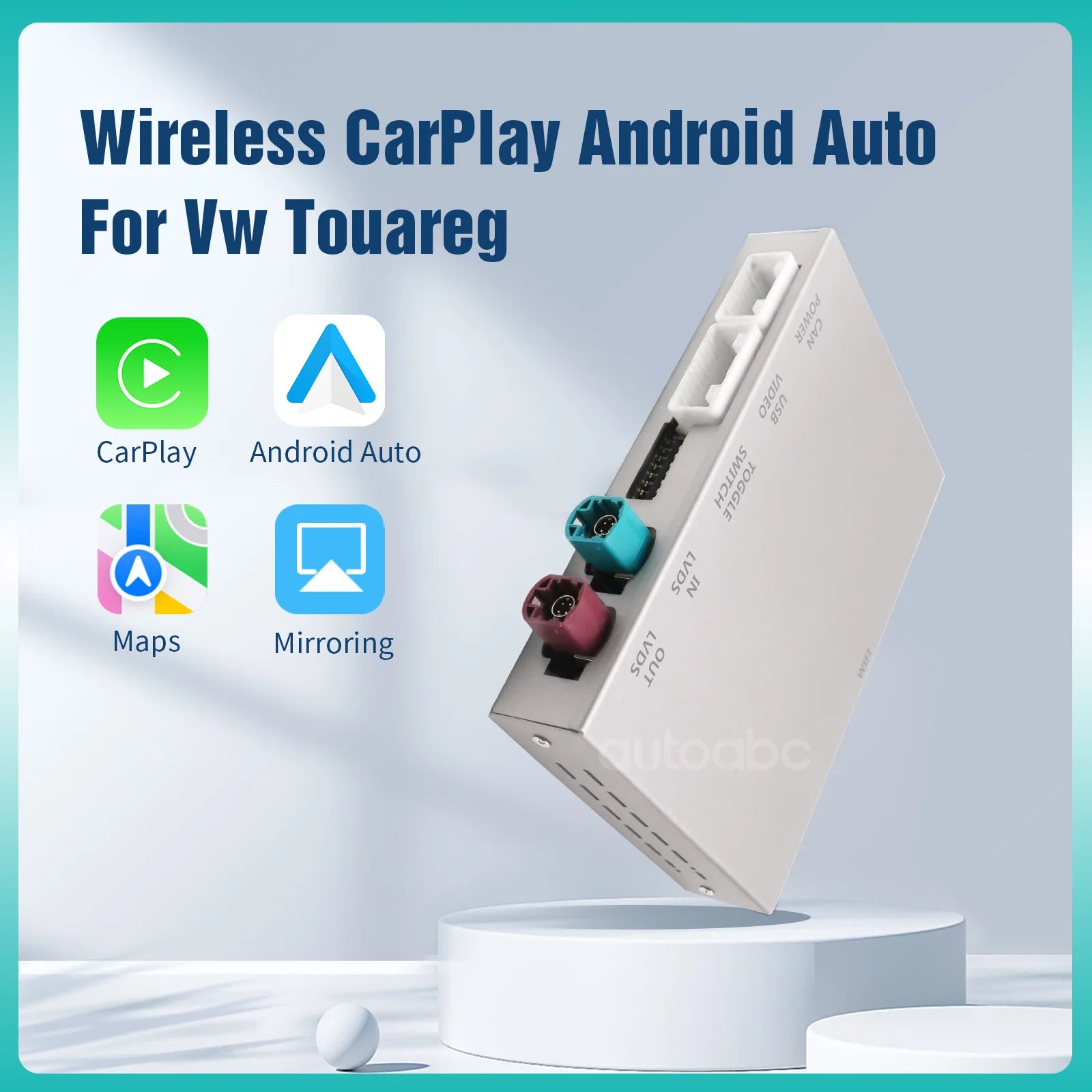 Wireless carplay Android Auto conversion box for Volkswagen Touareg RNS850 Mirror Link, Ai