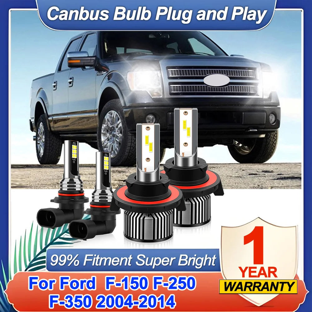 30000LM Canbus LED Headlight Bulbs 300W CSP Chips Car Headlamps 6000K Fog Lamps 12V For Fo