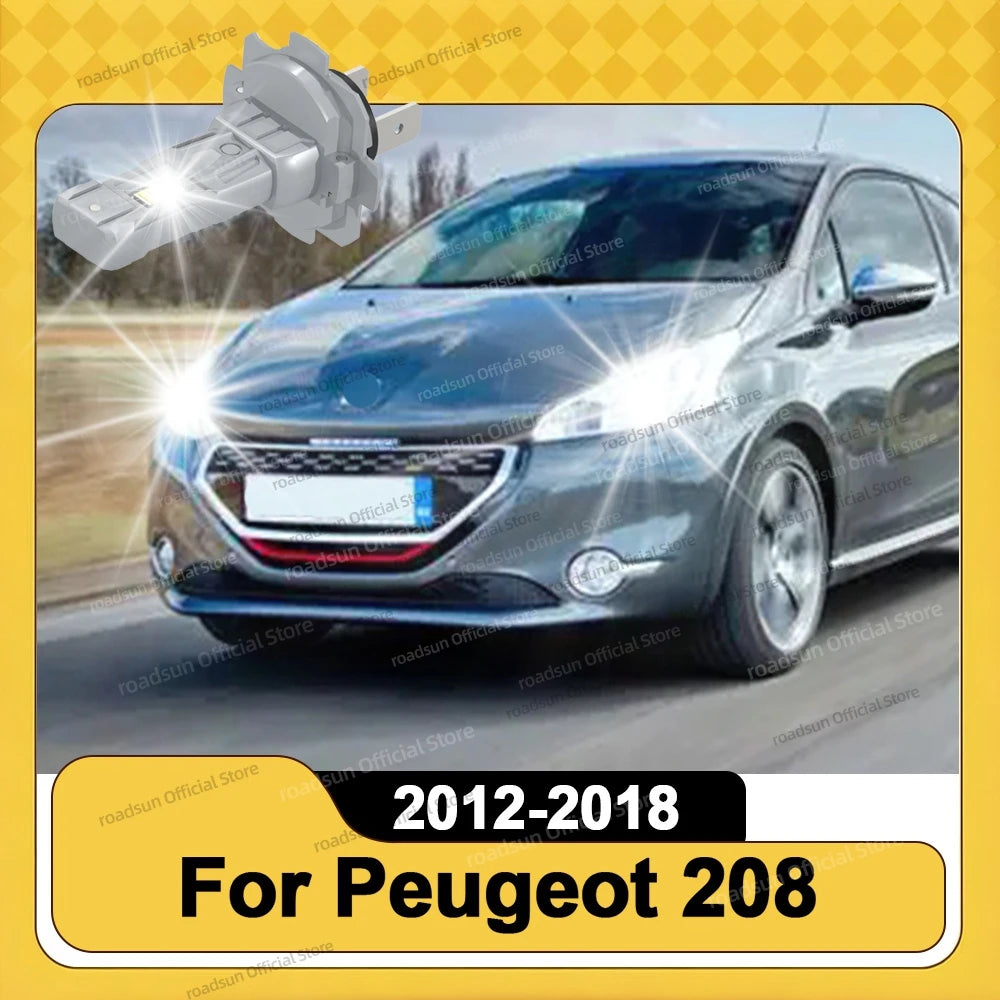 2/4pcs 30000LM LED Headlight Bulbs Canbus H7 Wireless Car Light Turbo Lamps For Peugeot 20