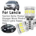 T10 Car LED Bulbs For Lancia Ypsilon Delta Thema Voyager Musa Phedra Thesis Lybra Kappa Ze