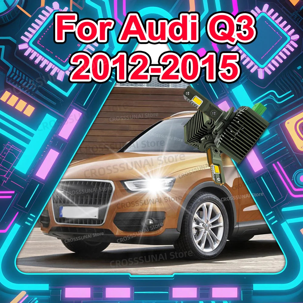 LED Car Headlights Bulbs CANBUS Auto Lights 6000K For Audi Q3 2012 2013 2014 2015