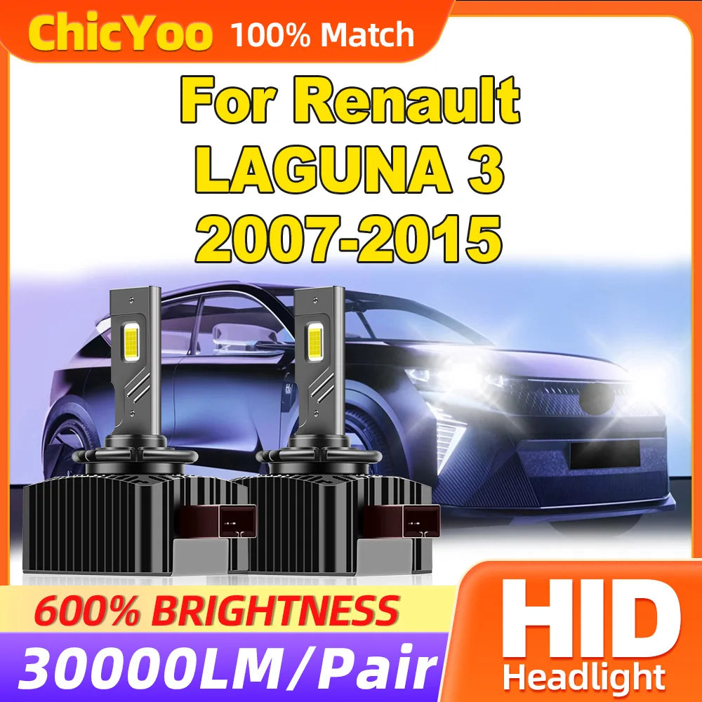 30000LM Auto Headlamp Bulbs 120W HID Xenon Lights 6000K 12V Xenon Lamps For RENAULT LAGUNA