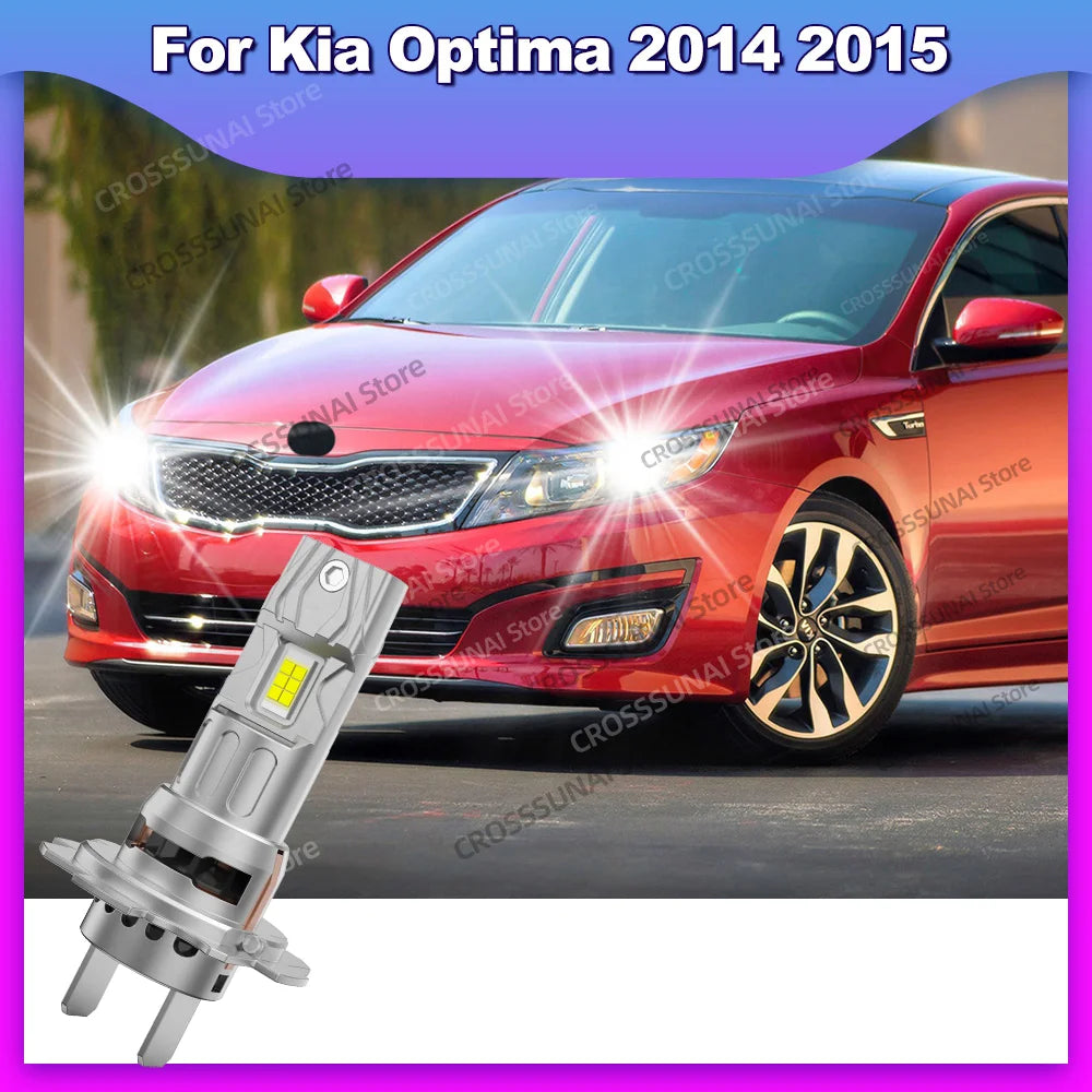2/4Pcs LED Headlight Bulb With Fan For Kia Optima 2014 2015 Plug and Play