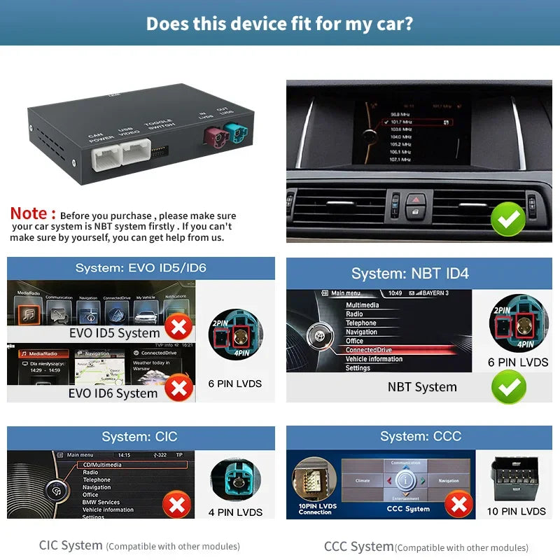 Wireless CarPlay for BMW NBT System 1 2 3 4 5 6 7 Series X1 X3 X4 X5 X6 MINI F56 F15 F16 F | AUTOKITSHOP