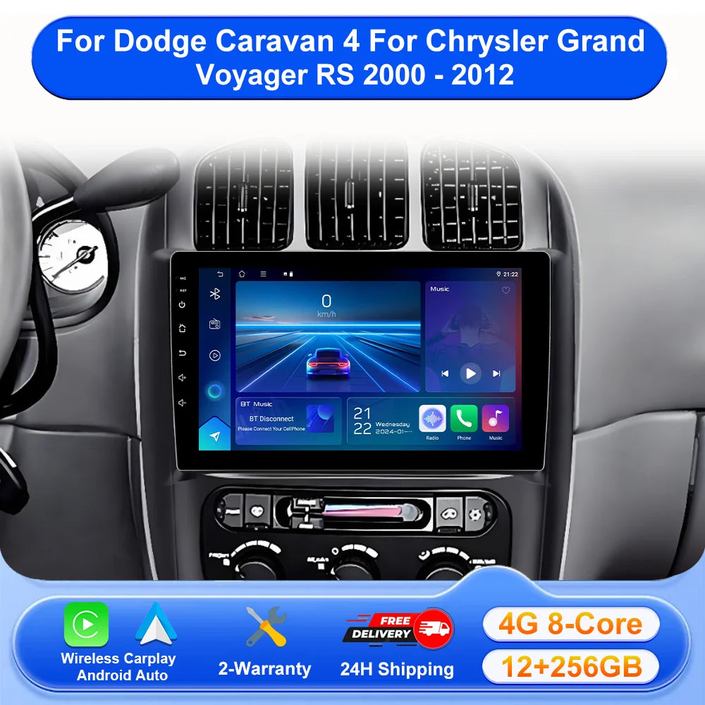 Android 16 For Dodge Caravan 4 For Chrysler Grand Voyager RS 2000 - 2012 Auto Wireless Car