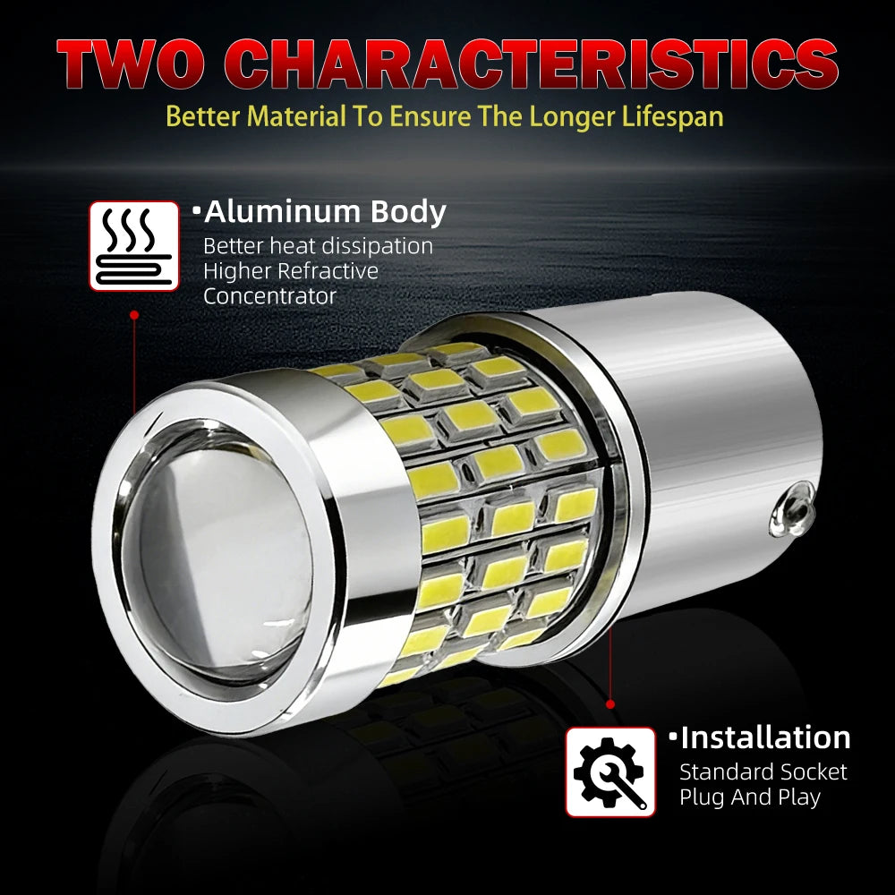 1156 BA15S Projector Lens Light Canbus Car LED Daytime Running Light For Volkswagen Jetta