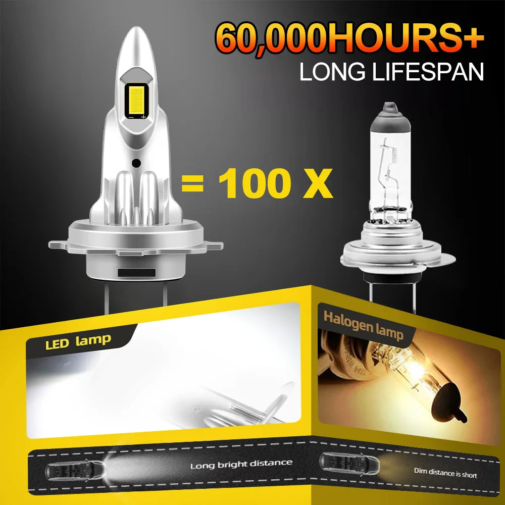 2/4/6Pcs 6000K H1 H7 Bulb Led Lamp 26000Lm High Power Car Headlight H11 Fog Light For FORD