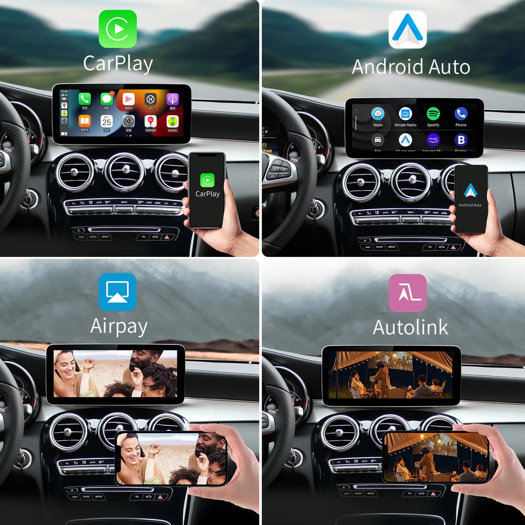 Wireless Carplay/Android Auto 12.3'' Touch screen Multimedia Radio Receiver for Mercedes B