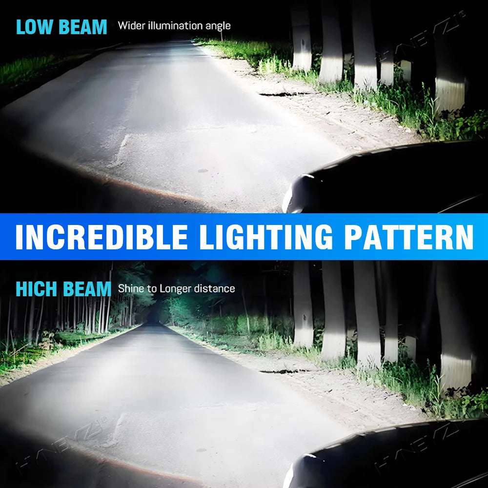 2/4Pcs 30000LM LED Bulb Headlight Auto Diode Lamps Turbo Fan 6000K 12V For VW GOLF V 1K1 1