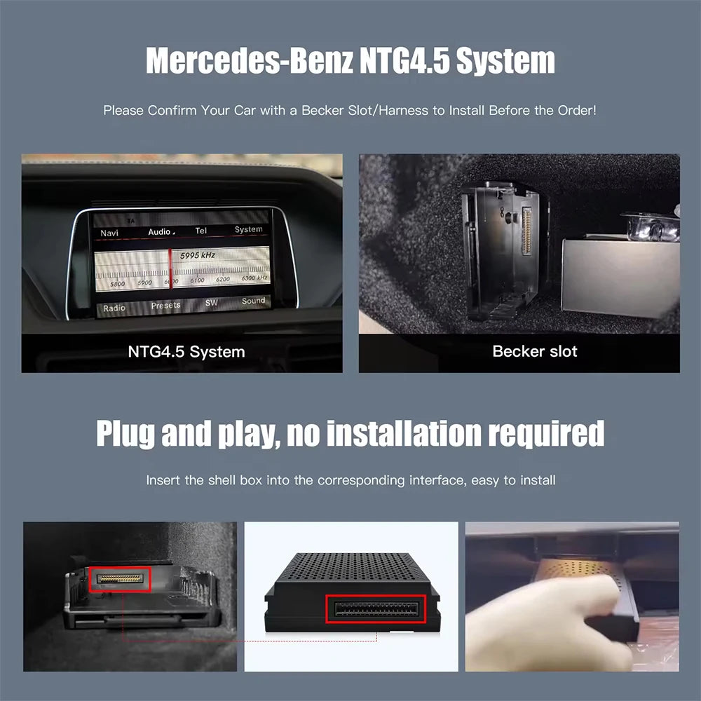 Wireless Carplay Suitable For Mercedes Benz A B C E CLA GLA GLK ML Sprinter NTG4.5 Becker  | AUTOKITSHOP