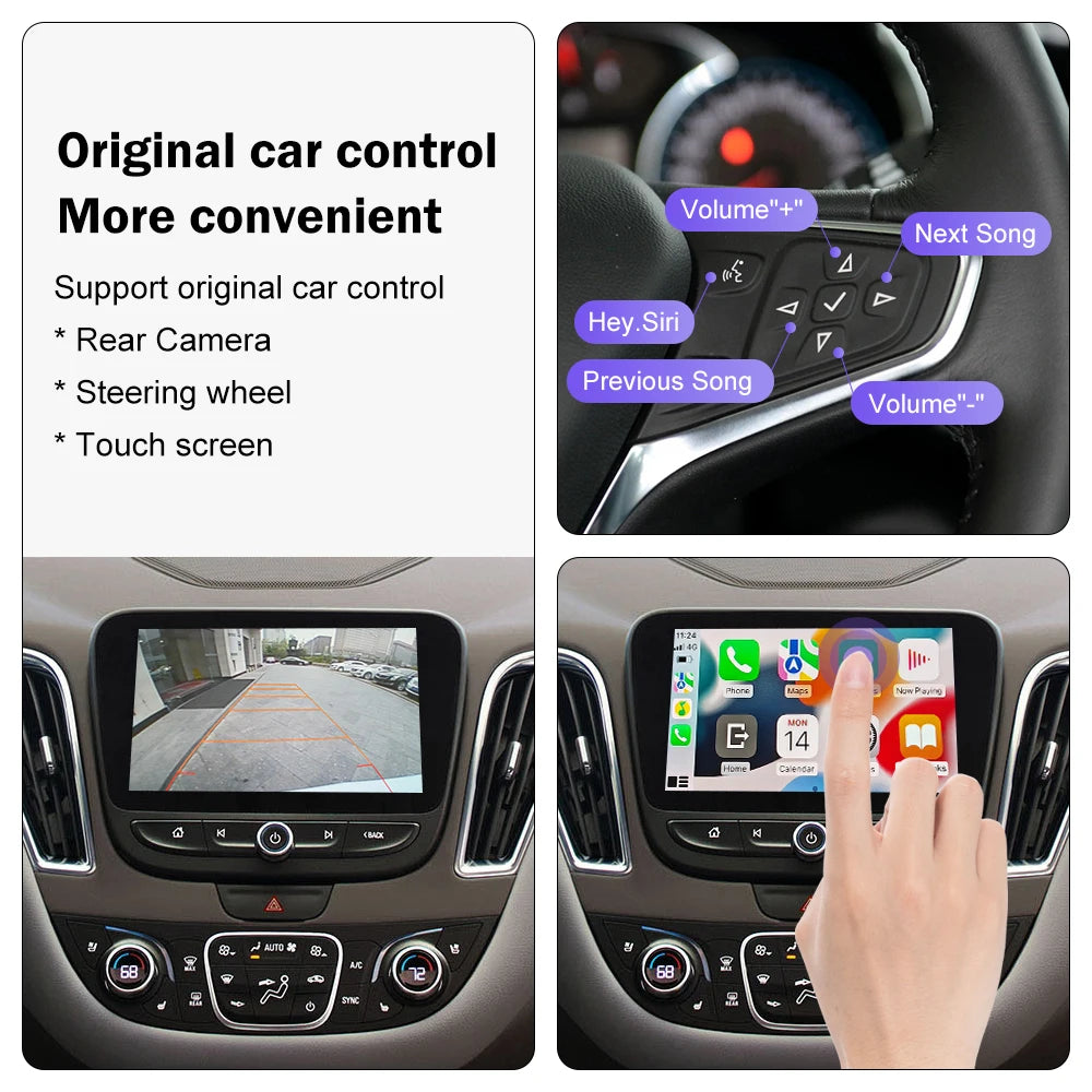 Wireless CarPlay for Chevrolet Malibu XL 2016-2019 8" LCD Screen Android Auto Mirror Link  | AUTOKITSHOP