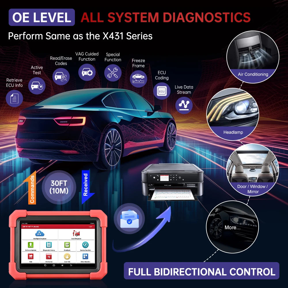 LAUNCH X431 CRP919X BT Car Diagnostic Tool DBScar VII VCI Auto OBD OBD2 Scanner Active Tes | AUTOKITSHOP