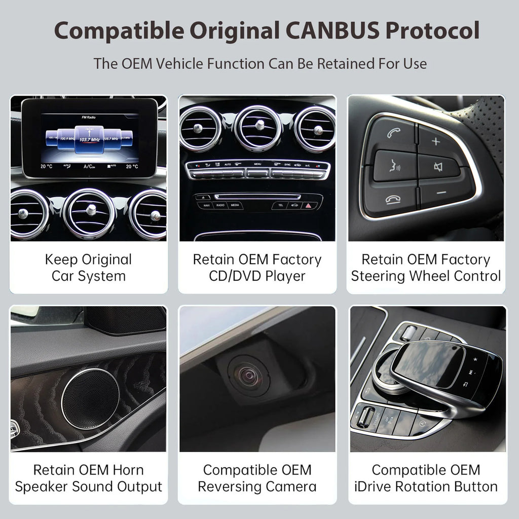 Wireless Carplay/Android Auto 12.3'' Touch screen Multimedia Radio Receiver for Mercedes B