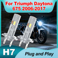 H7 Motorcycle Headlight Bulb 22000LM Super Bright For Triumph Daytona 675 2006-2015 2016 2