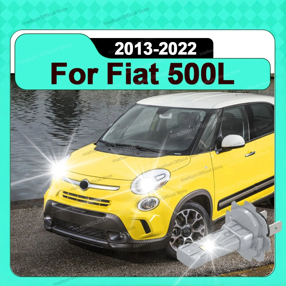 2/4Pcs 30000LM H7 LED Headlight Bulbs CANBUS Lights 6000K For Fiat 500L 2013 2014 2015 201