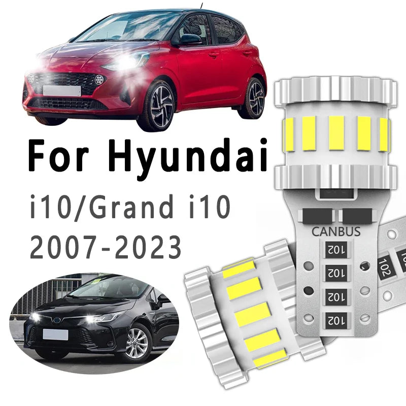 T10 Car LED Bulbs For Hyundai I10 Grand I10 N Line 2007 - 2017 2018 2019 2020 2021 2022 In
