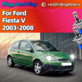 H4 LED Bulb Turbo Headlight 30000LM Powerful Best Car Lamp with Fan For Ford Fiesta V 2003
