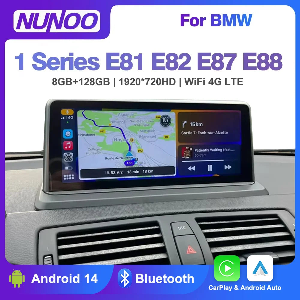 2025 Android 14 Carplay For BMW 1 Series E81 E82 E87 E88 2004-2013 CCC CIC Car Multimedia
