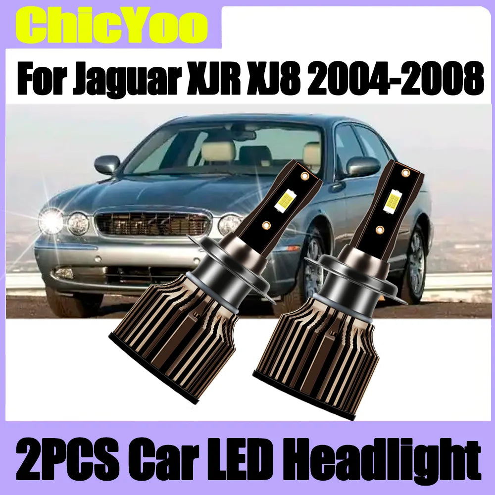 120W 6500K White High Low Beam LED Headlight 3570 CSP Chips Canbus No error 12V For Jaguar