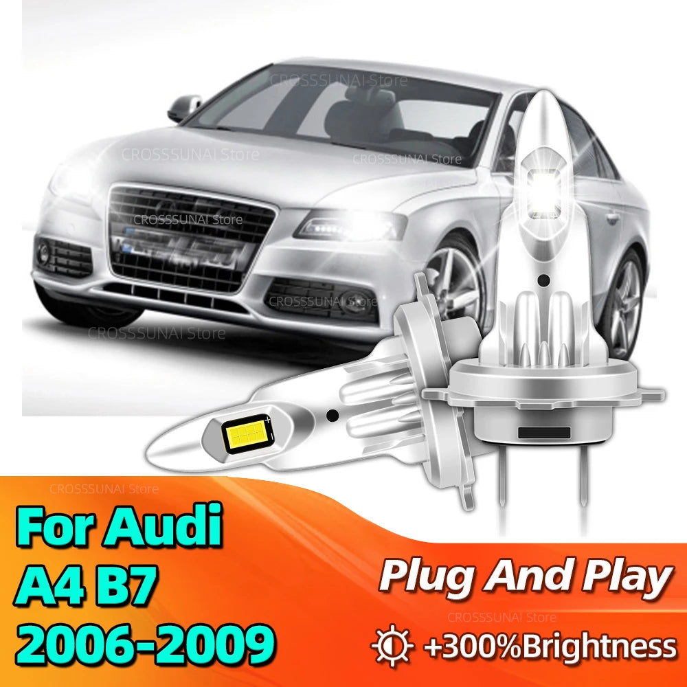 Led Headlight Canbus Car Bulb High Power 180W Lamp Plug and PlayFor Audi A4 B7 2006 2007 2