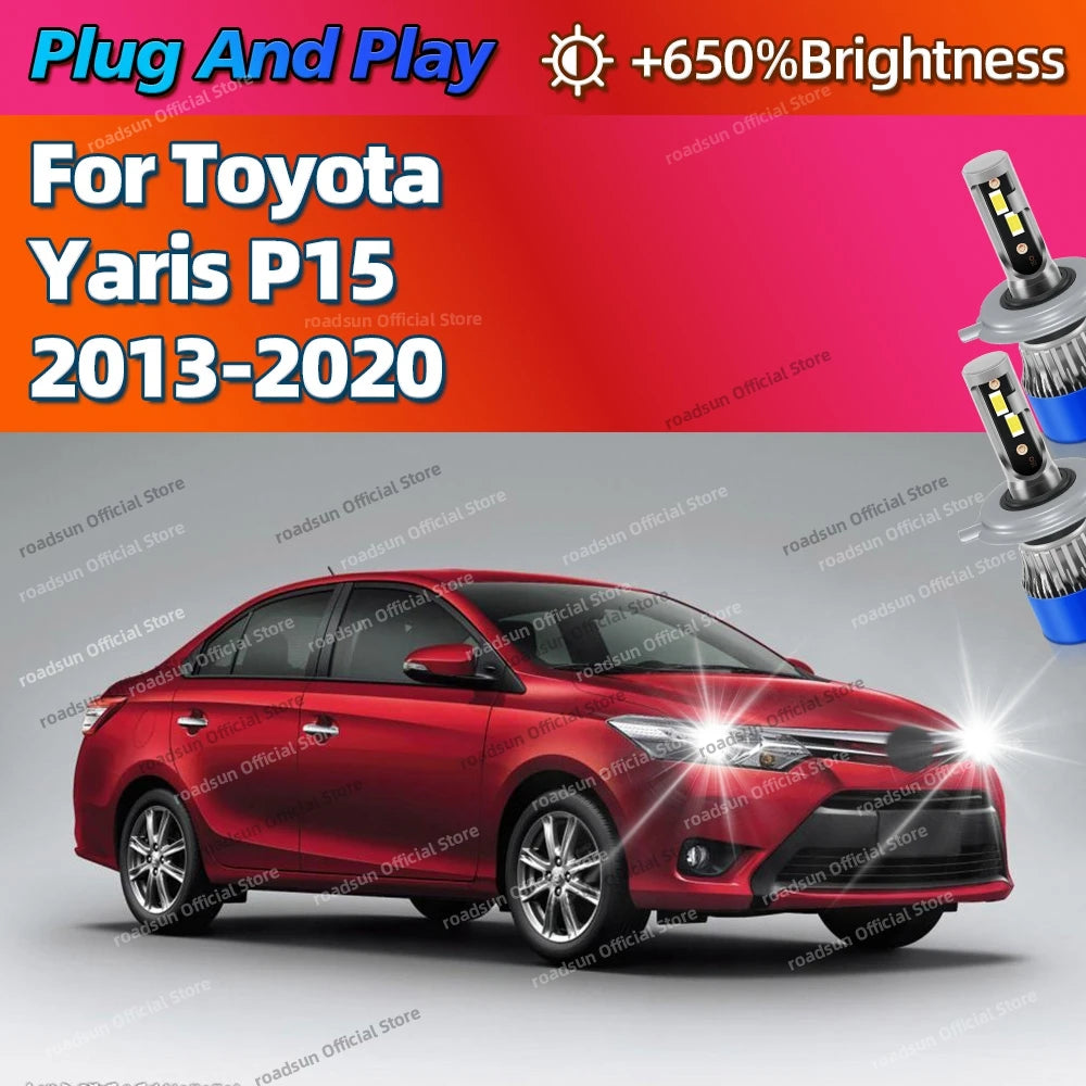 H4 LED Bulb Turbo Headlight 30000LM Powerful Best Car Lamp For Toyota Yaris P15 2013-2020