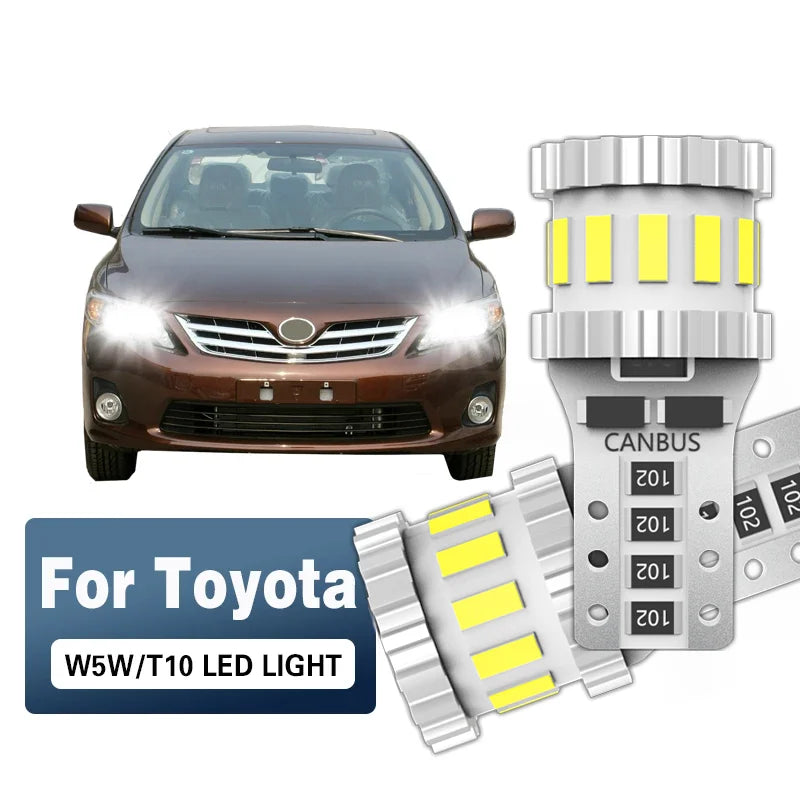 2x For Toyota Corolla 1997-2014 2013 2012 2011 2010 2009 2008 2007 T10 W5W LED Clearance S